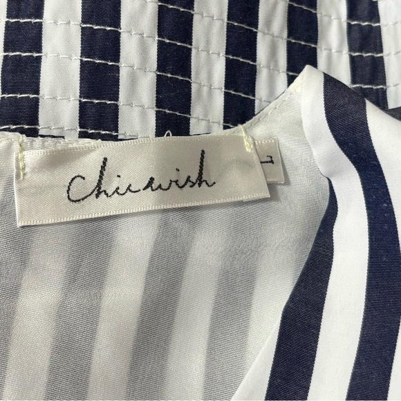 Chicwish Striped V-Neck Peplum Top - Picture 11 of 11